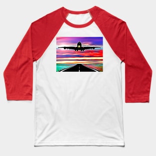 Airplane Taking Off Baseball T-Shirt